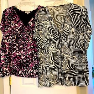 2 patterned Merona tops size  3X $25 for pair